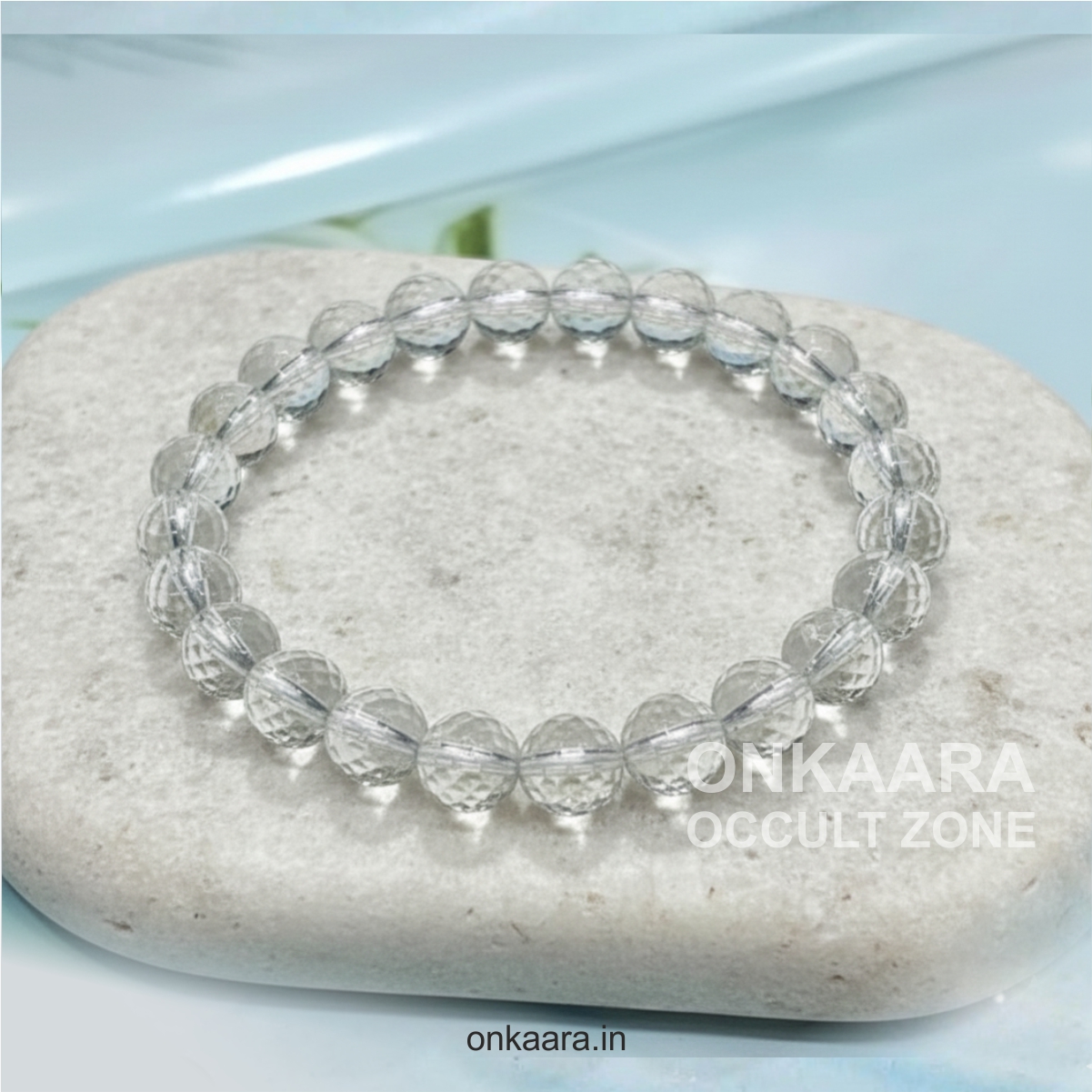 Clear Quarts Diamond Cut Bracelet - Image 3